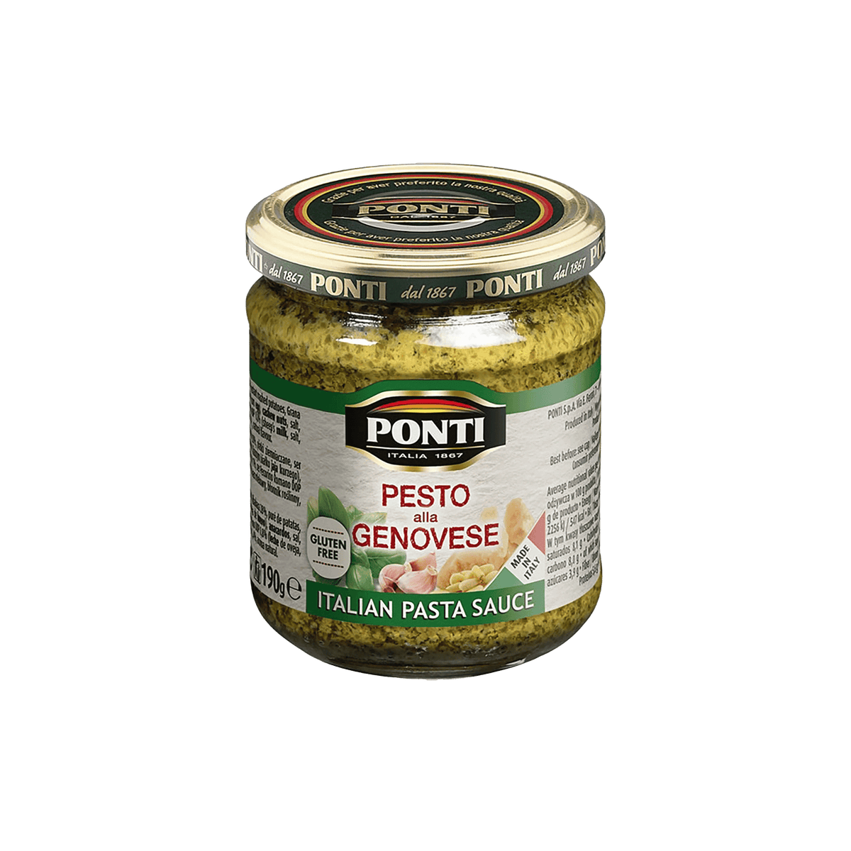 Salsa Pesto Genovese Ponti 190 gramos