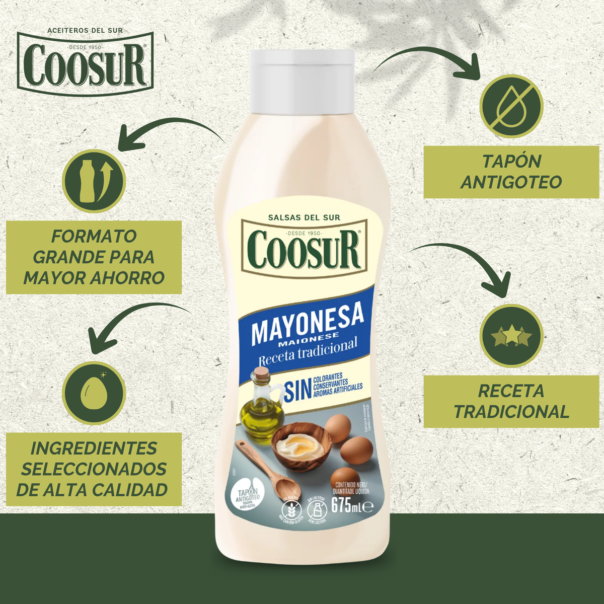 Mayonesa Coosur 675 ml