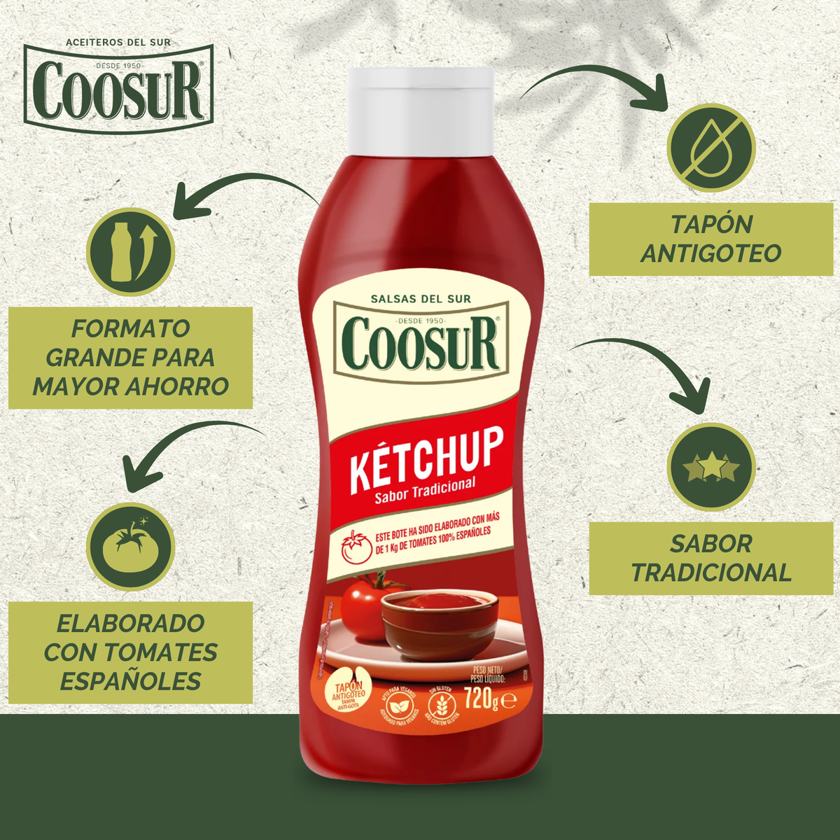 Salsa kétchup 720 gramos
