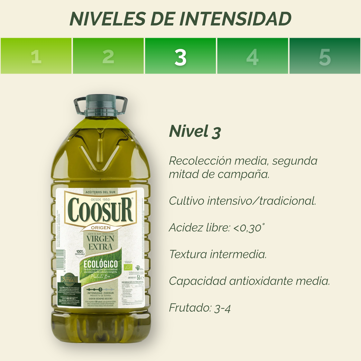 ACEITE DE OLIVA VIRGEN EXTRA ECOLÓGICO 5 L
