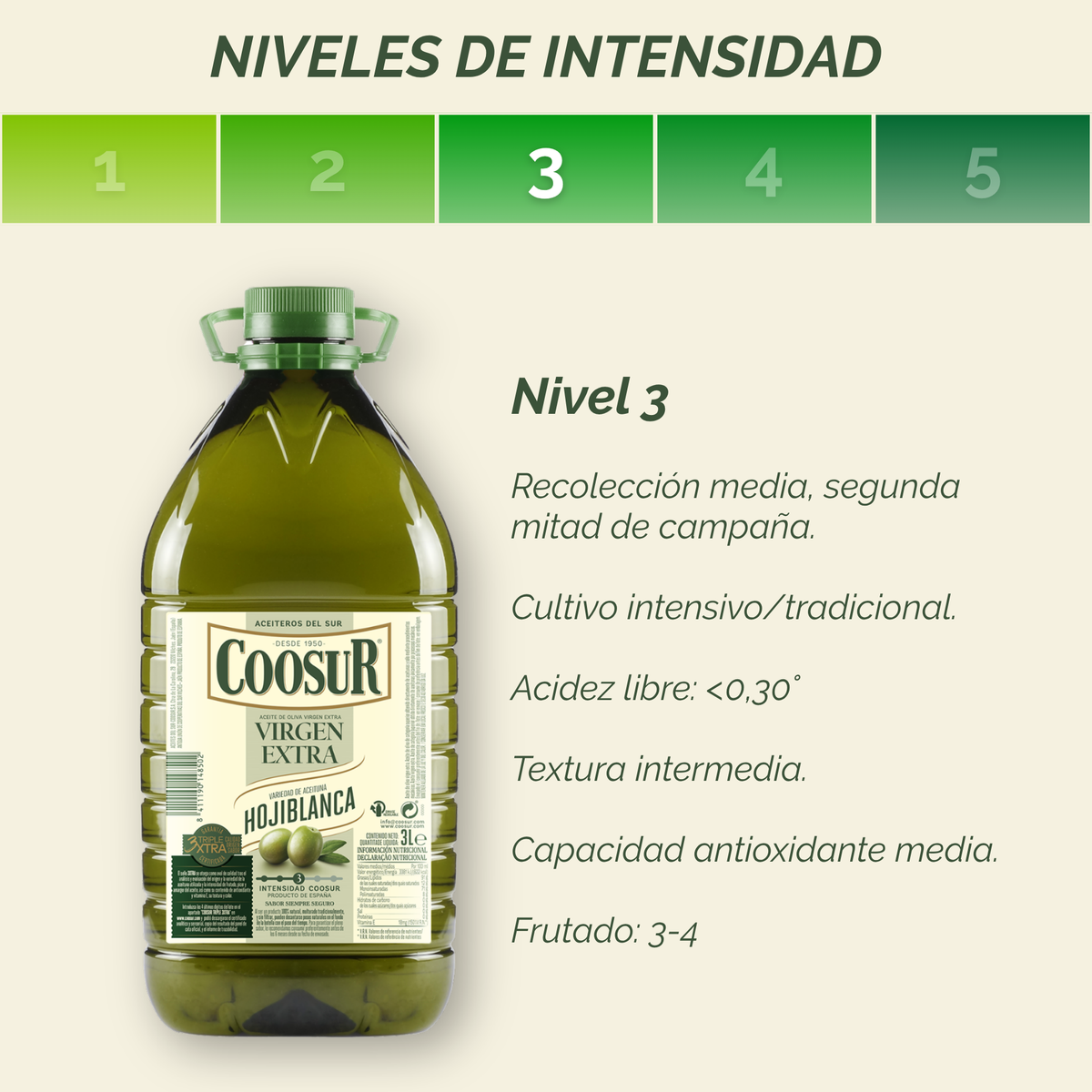 Aceite de oliva virgen extra hojiblanca 3L