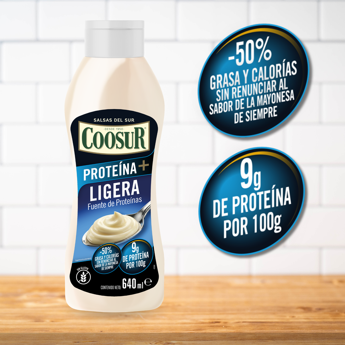 Salsa ligera Coosur fuente de proteína