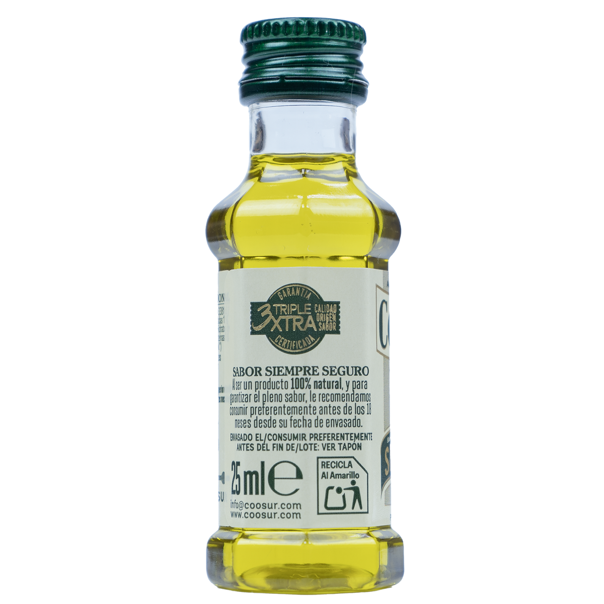 Caja de 300 uds miniaturas de aceite de oliva virgen extra 25 ml