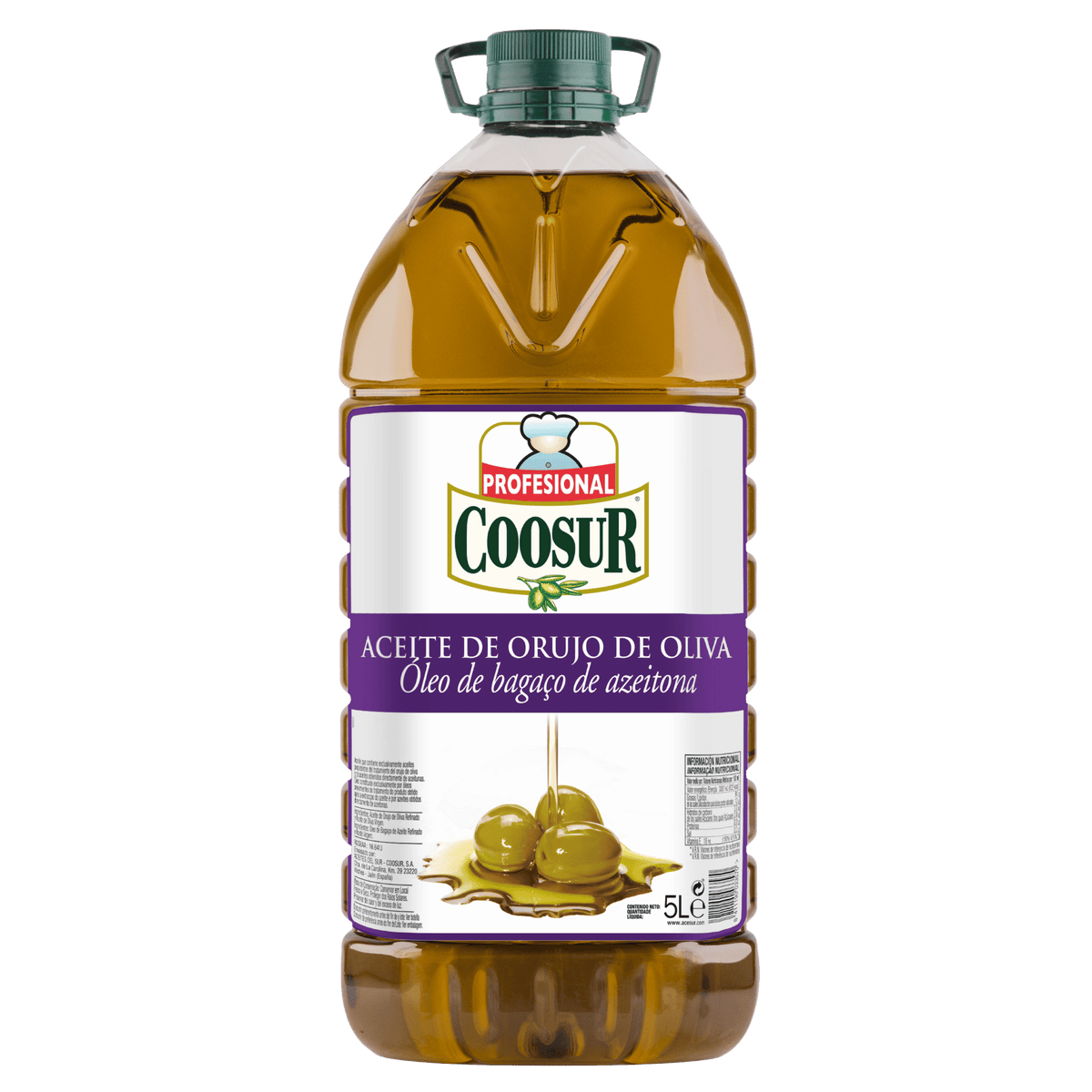 Aceite de Orujo de Oliva Coosur Profesional garrafa de 5L