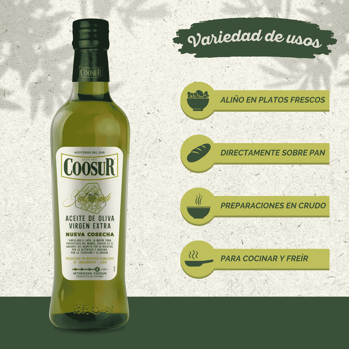 Aceite de oliva virgen extra Almazara Jabalquinto Jaén 500 ml