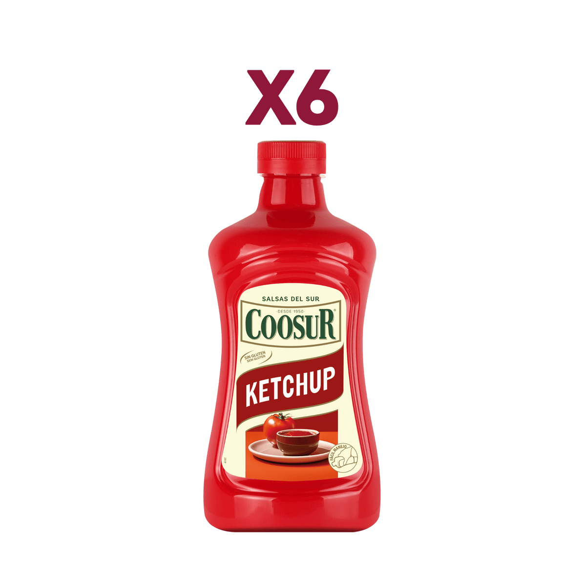 Pack de 6 x 1850 gr Kétchup 1850 Coosur
