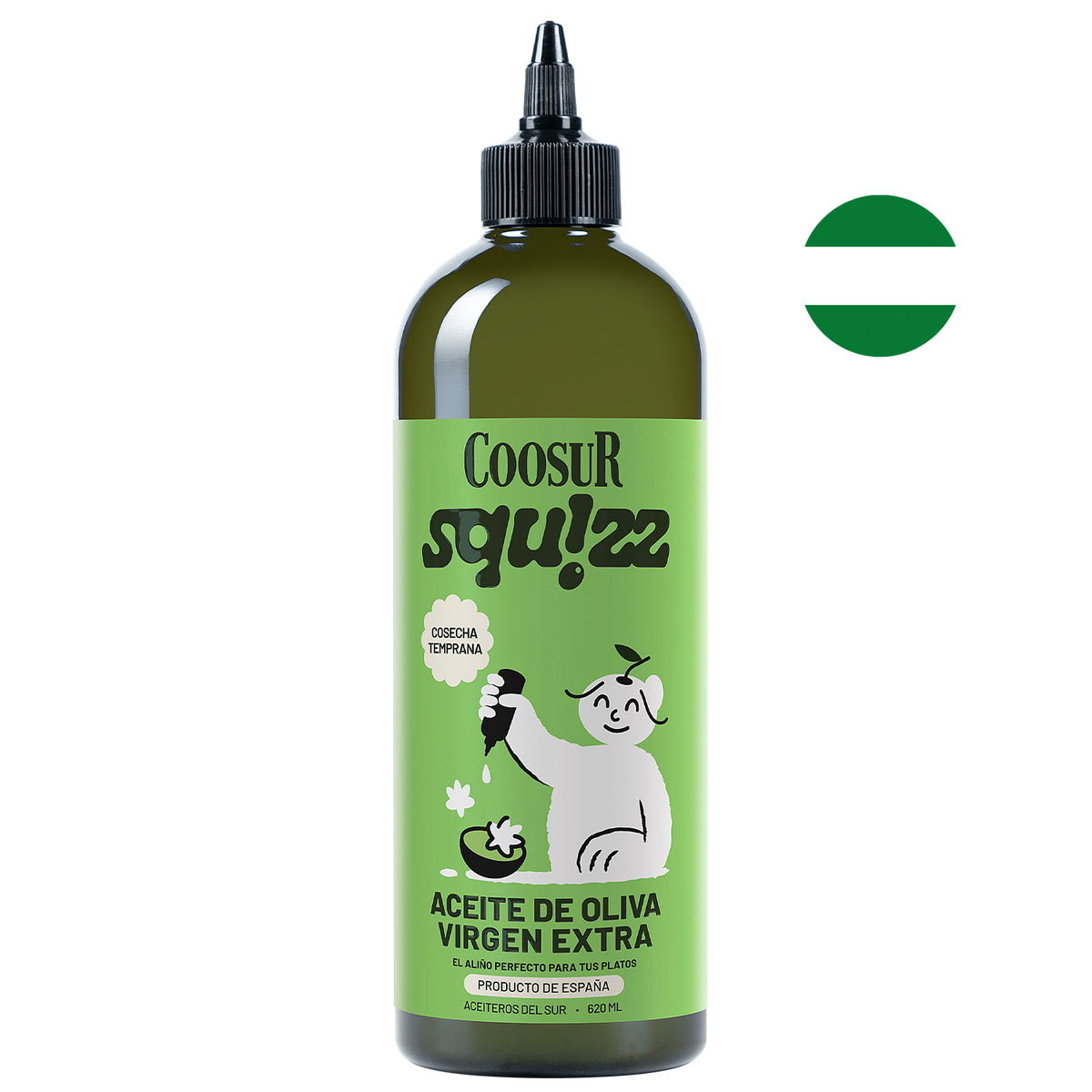 Aceite de Oliva Virgen Extra Cosecha temprana Coosur SQUIZZ 620ml