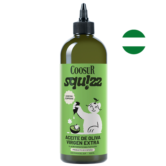 Aceite de Oliva Virgen Extra Cosecha temprana Coosur SQUIZZ 620ml