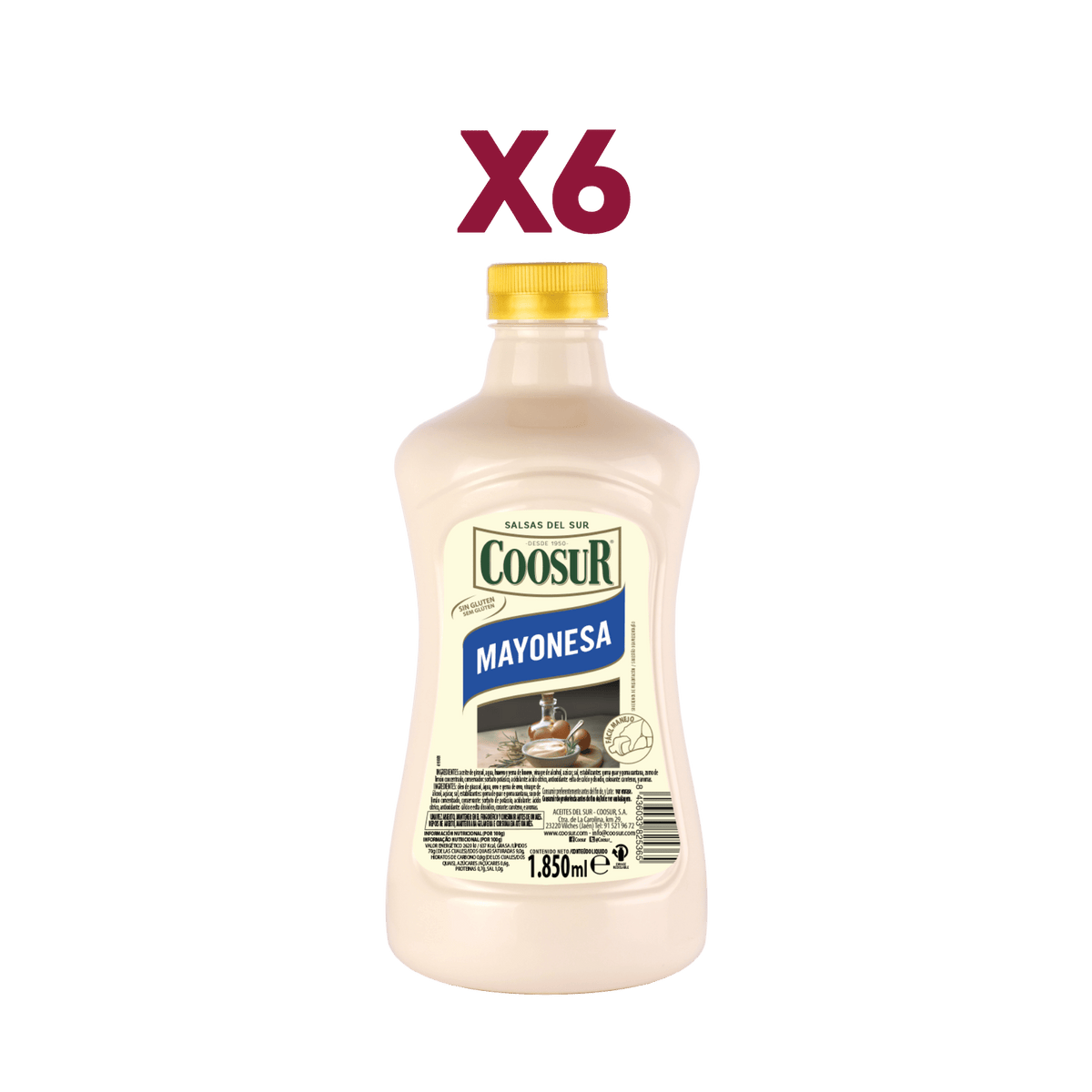 Pack de 6 x 1850 ml Mayonesa Coosur
