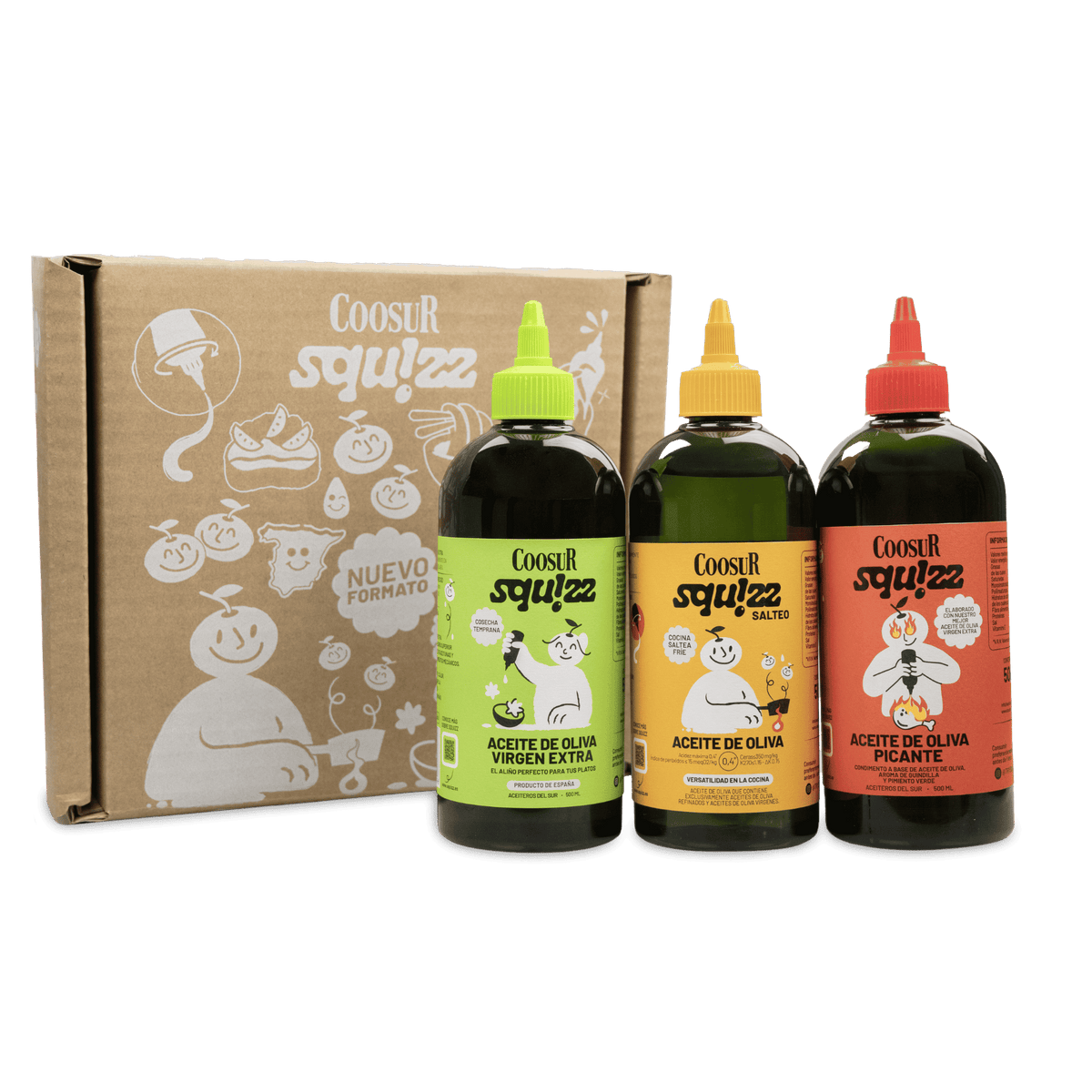 Pack Coosur Squizz 3x500 ml | Cosecha Temprana , Salteo y Picante
