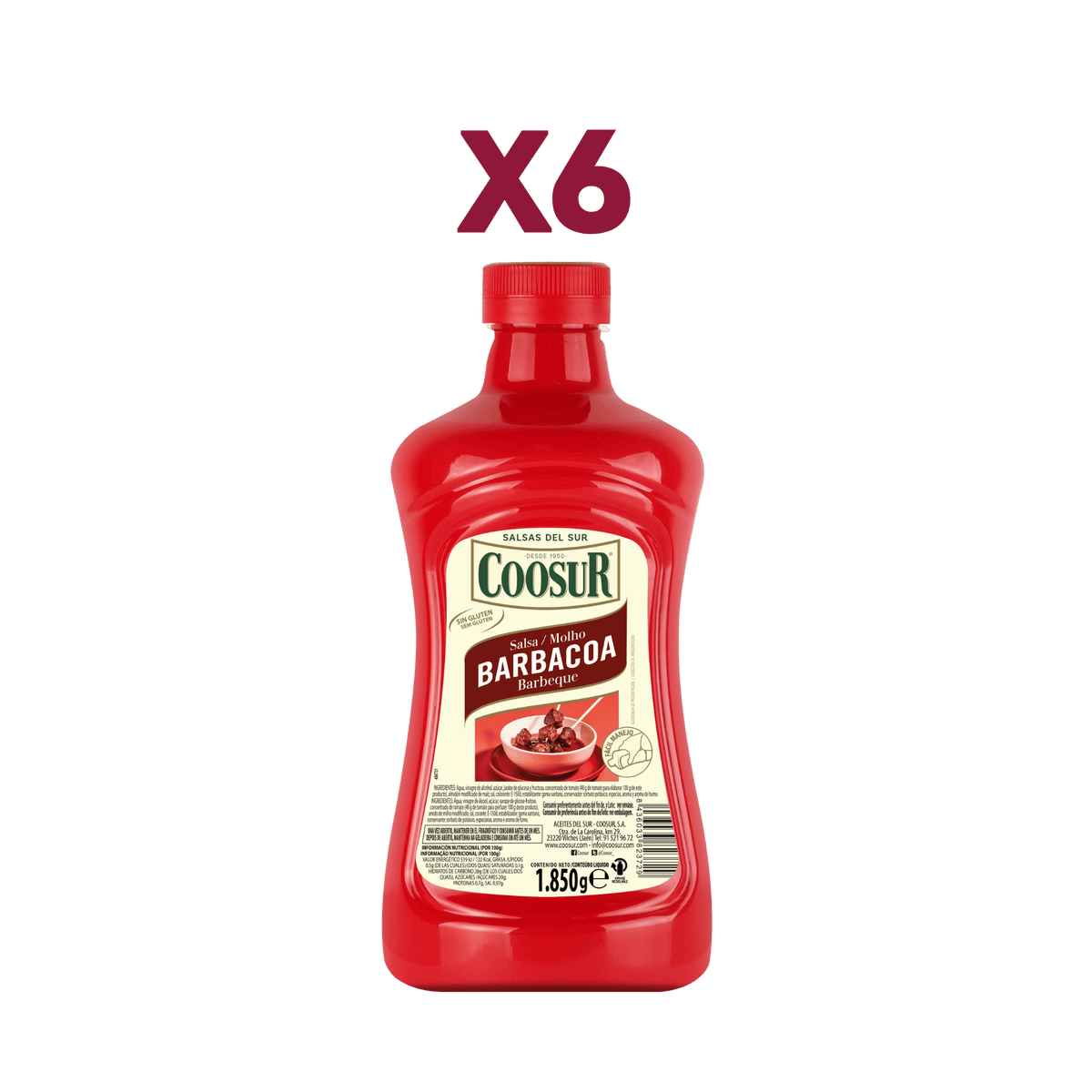 Pack de 6x1850 gr Salsa Barbacoa