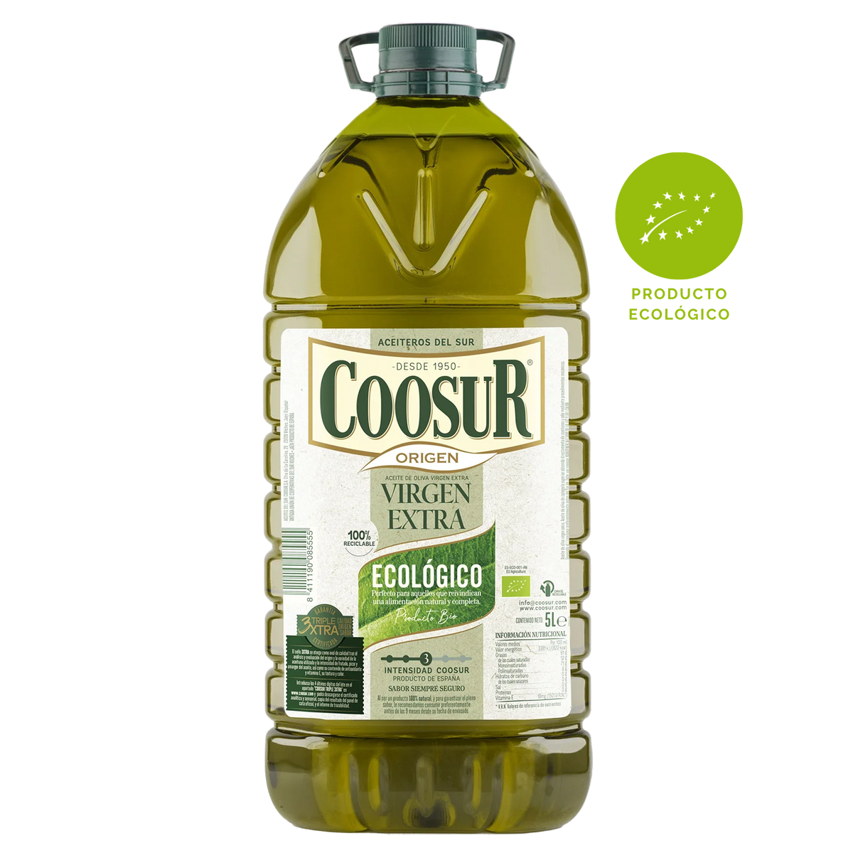 ACEITE DE OLIVA VIRGEN EXTRA ECOLÓGICO 5 L